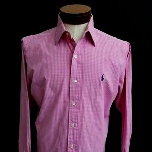 Ralph Lauren Mens 15.5 34 Mens Dress Shirt Pink